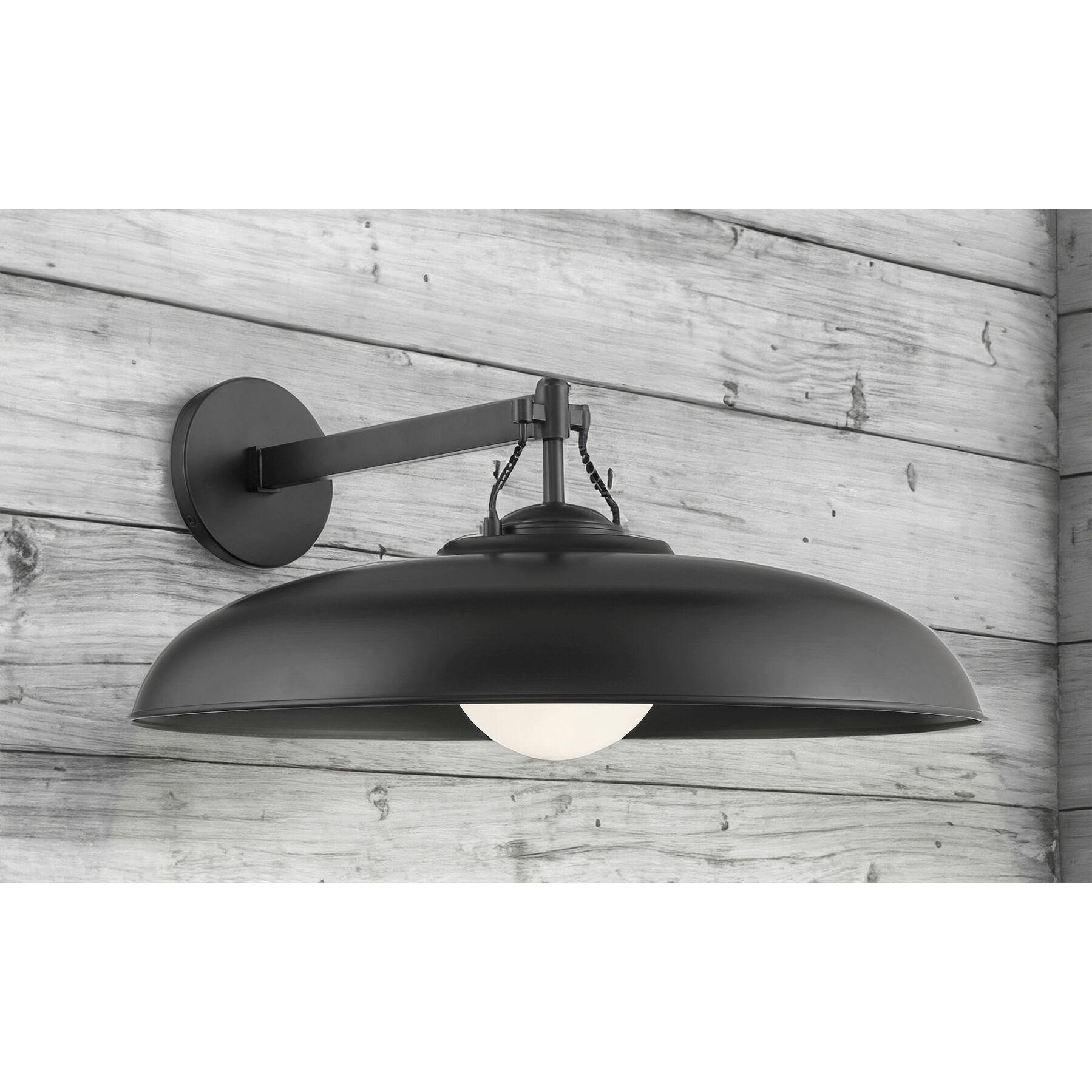 Great Outdoors Cameo Shores 1 Light 11.13 inch Coal Outdoor Wall Mount